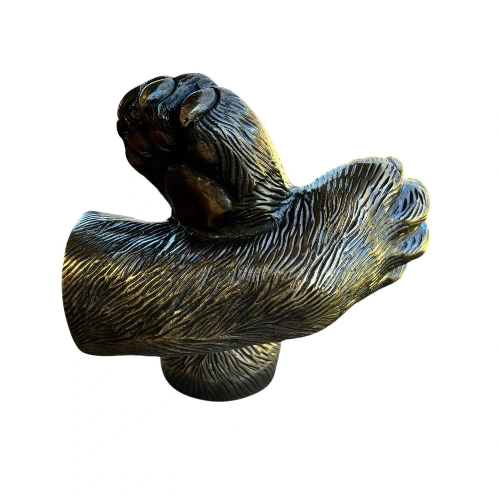 Vintage Brass Metal‎ Bear Paw MMXIV Paper Weight